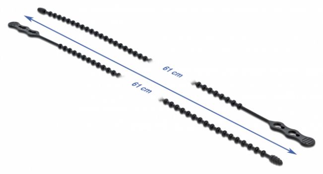 DELOCK Δεματικά καλωδίων 18969, επαναχρησιμοποιούμενα, 610x6.5mm, 10τμχ - Cables - Adapters