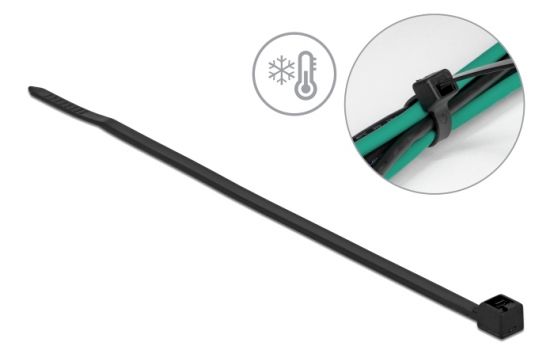 DELOCK Δεματικά καλωδίων 19186, 100x2.5mm, μαύρα, 100τμχ - Cables - Adapters