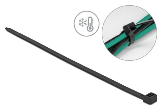 DELOCK Δεματικά καλωδίων 19228, 380x7.6mm, μαύρα, 50τμχ - Cables - Adapters