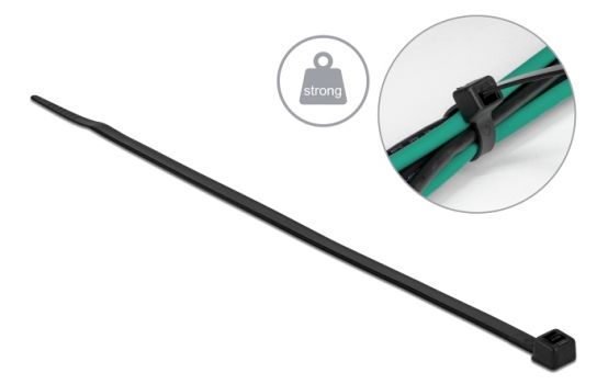 DELOCK Δεματικά καλωδίων 19559, 200x4.8mm, μαύρα, 100τμχ - Cables - Adapters