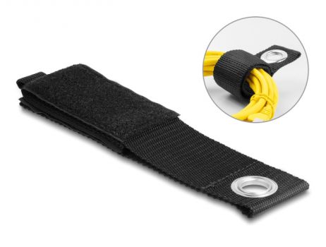 DELOCK ιμάντες τύπου Velcro 19567, 43.5 x 5cm, μαύρος, 5τμχ - Cables - Adapters