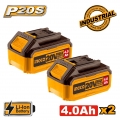 Μπαταρίες 20V 4.0Ah Li-Ion 2 τεμ. - Μπαταρίες