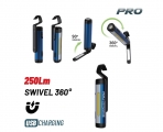 BORMANN Pro BPR6023 Φακός/Λάμπα Εργασίας Επαναφορτιζόμενος Led 250Lm, 360° Περιστροφή Κεφάλης - Flashlight