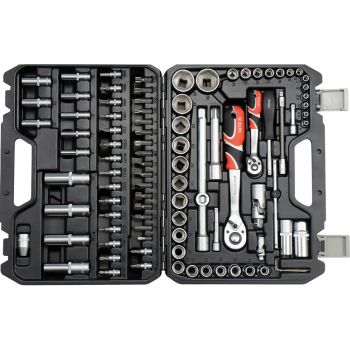 ΚΑΡΥΔΑΚΙΑ ΚΑΣΕΤΙΝΑ CrV 1/4” & 1/2” - 94 ΤΜΧ YT-12681 - Socket sets(Collections) - Sockets