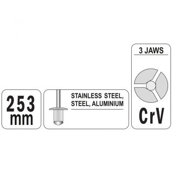 ΠΡΙΤΣΙΝΑΔΟΡΟΣ 253mm YT-36011 - Hand Tackers - Rivets