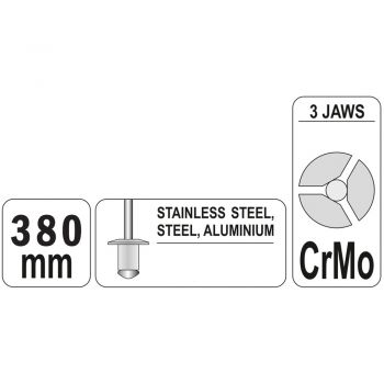 ΠΡΙΤΣΙΝΑΔΌΡΟΣ 380MM YT-36095 - Hand Tackers - Rivets