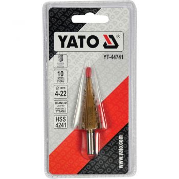 ΤΡΥΠΑΝΙ ΚΩΝΙΚΟ ΤΙΤΑΝΙΟΥ4-22mm YT-44741 - Drills - Needles - Chisels 