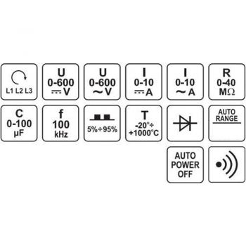 ΠΟΛΥΜΕΤΡΟ ΗΛΕΚΤΡΟΝΙΚΟ YT-73086 - Electrician Tools