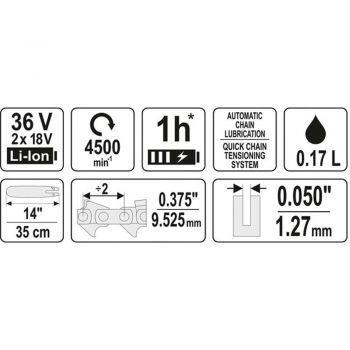 ΑΛΥΣΟΠΡΙΟΝΟ 36V 2X18V SOLO 35CM YT-82813 - Chain Saws - Secateurs - Sharpening