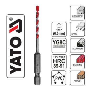 ΥΑΤΟ ΤΡΥΠΑΝΙ UNIVERSAL HEX - 5.0MM-ΔΙΑΜΕΤΡΟΣ - Τρυπάνια - Βελόνια - Καλέμια