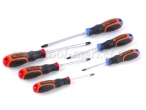 Tactix - 6 PC SCREWDRIVERS SET, non-slip grip - Screwdrivers