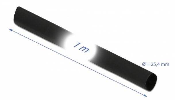 DELOCK Θερμοσυστελλόμενο μονωτικό για καλώδια 20663, 1mx25.4mm, 4:1 - Cables - Adapters