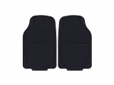 Auto GS - Universal New Classic Rubber Car Matts Pair Black 21009 - Caps - Mats