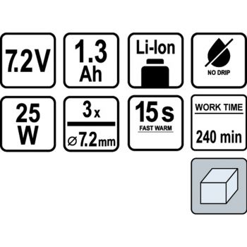 ΠΙΣΤΟΛΙ ΘΕΡΜΟΚΟΛΛΑΣ 7,2V STHOR 78154 - Heatguns/Hot glue tools - Soldering Iron