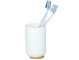 Wenko - Posa White / Bamboo bath glass - Home Bathroome / Items