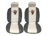 Auto GS - Front Seat Covers Towel Yosemite Sam Gray-White 4 Pieces 2749-36 - Cases - Stands - Covers