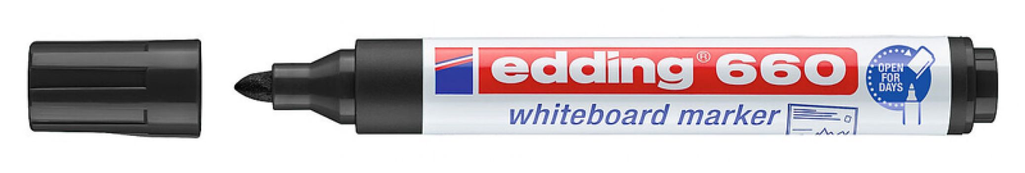 EDDING μαρκαδόρος ασπροπίνακα 660, επαναγεμιζόμενος, μαύρος - Office Supplies
