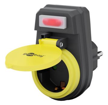 GOOBAY αντάπτορας ρεύματος 41266, schuko, 16A, IP44, μαύρος - Headlamps - Surges - Reels