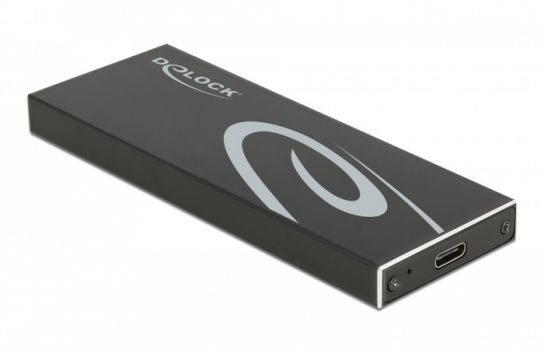 DELOCK θήκη για Μ.2 key B SSD 42003, Type-C, USB 3.2, 10Gbps, μαύρη - Περιφερειακά PC