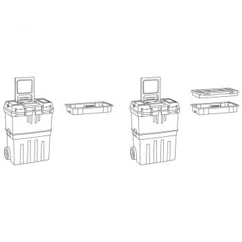 TAYG TRAIL BOX 57 ΤΡΟΧΗΛΑΤΗ ΕΡΓΑΛΕΙΟΘΗΚΗ ΔΙΑΙΡΟΥΜΕΝΗ ΜΕ ΕΤΑΖΕΡΑ - Toolkits