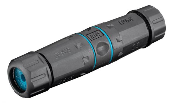 GOOBAY αδιάβροχος σύνδεσμος RJ45 Cat 6A 44416, IP68, μαύρο - Cables - Adapters