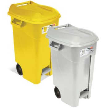 TAYG ECO ΚΑΔΟΣ 120 ΛΙΤΡΩΝ ΜΕ ΠΕΝΤΑΛ ΚΑΙ ΡΟΔΕΣ - ΓΚΡΙ-ΧΡΩΜΑ - Garden bins