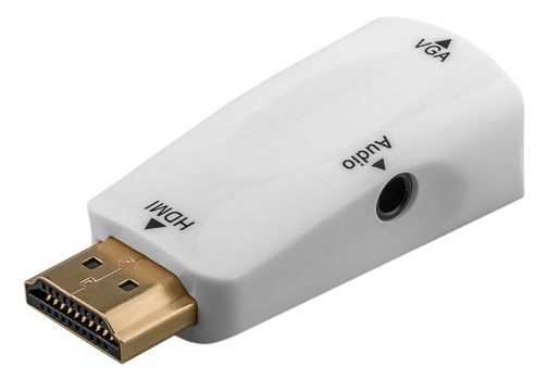 GOOBAY αντάπτορας HDMI σε VGA & 3.5mm 44793, 1080p, λευκός - Cables - Adapters