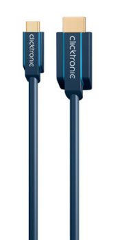 CLICKTRONIC καλώδιο HDMI σε USB Type-C 44928, 4K/60Hz, 1m, μπλε - Cables - Adapters