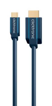 CLICKTRONIC καλώδιο HDMI σε USB Type-C 44930, 4K/60Hz, 3m, μπλε - Cables - Adapters