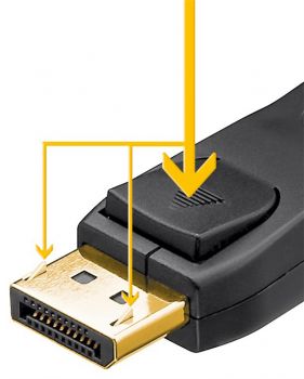 GOOBAY καλώδιο DisplayPort 1.2 49958, gold-plated, 4K, 3D, 1m, μαύρο - Cables - Adapters