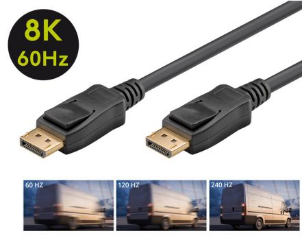 GOOBAY καλώδιο DisplayPort 1.4 49973, 8K, copper, 5m - Cables - Adapters