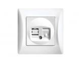 Lineme - Telephone Socket with RJ11 Single Frame in White Color - Electrical equipment