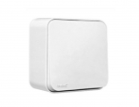 Lineme Outdoor Wall Switch for Lighting Control with Frame and One Button Aller Retour White - Electrical equipment