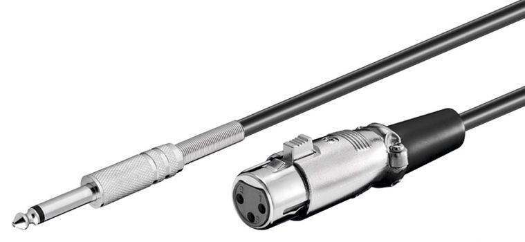 GOOBAY καλώδιο XLR θηλυκό σε 6.3mm αρσενικό 50710, 2-pin mono, 6m, μαύρο - Cables - Adapters