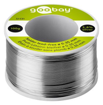 GOOBAY σύρμα συγκόλλησης 51131 Φ0.35mm, χωρίς μόλυβδο, 100γρ, 1τμχ - Heatguns/Hot glue tools - Soldering Iron