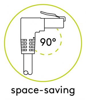GOOBAY καλώδιο U/UTP CAT6 51517, γωνιακό, CCA AWG 25/7, 3m, μαύρο - Cables - Adapters