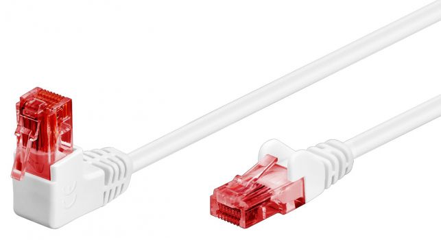 GOOBAY καλώδιο U/UTP CAT6 51526, γωνιακό, CCA AWG 25/7, 10m, λευκό - Cables - Adapters