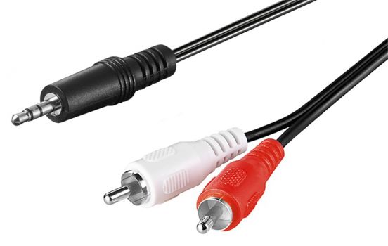 GOOBAY καλώδιο ήχου 51649 3.5mm σε 2x RCA, 3 pin stereo, 1.5m, μαύρο - Cables - Adapters