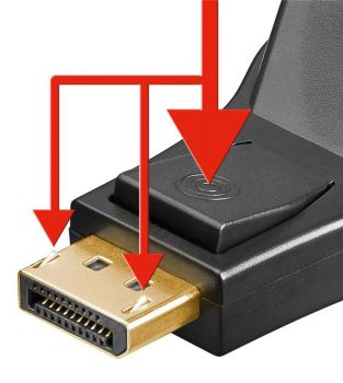 GOOBAY αντάπτορας DisplayPort σε DVI-D 1.1 51720, gold-plated, μαύρος - Cables - Adapters