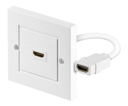 GOOBAY πρίζα τοίχου HDMI 51722, gold-plated, 4K, λεύκη - Electrical equipment