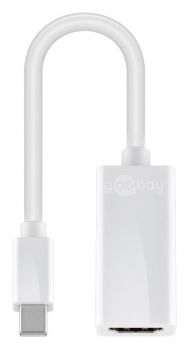GOOBAY αντάπτορας Mini DisplayPort σε HDMI θηλυκό 51729, 0.15m, λευκό - Cables - Adapters