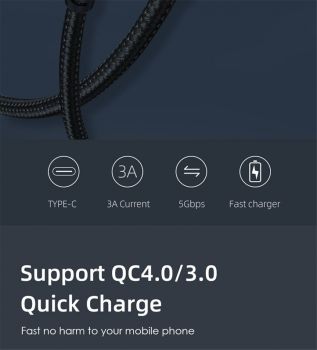 CABLETIME καλώδιο USB 3.0 σε USB Type-C C160, 5V 3A, 3m, γκρι - Καλώδια