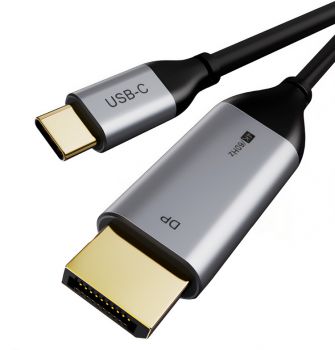 CABLETIME καλώδιο USB-C σε DisPlayPort C160, 4k/60hz, 1.8m, μαύρο - Cables - Adapters