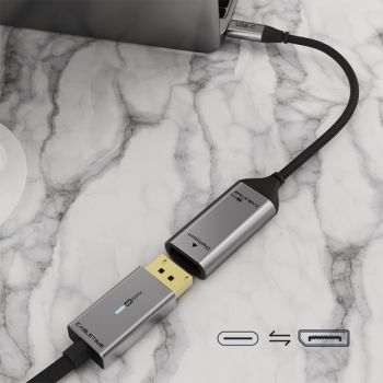 CABLETIME αντάπτορας USB-C σε DisplayPort C160, 4K/60HZ, 0.15m, μαύρος - Cables - Adapters