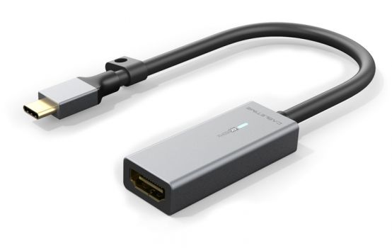 CABLETIME καλώδιο USB-C σε HDMI C160, με LED, Ring, 4K, 0.15m, μαύρο - Cables - Adapters
