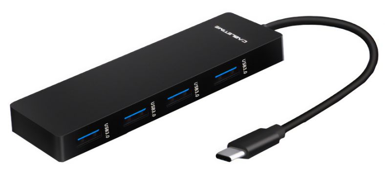 CABLETIME USB-C hub C160, 4x USB, 5Gbps, 0.15m, μαύρο - Περιφερειακά PC