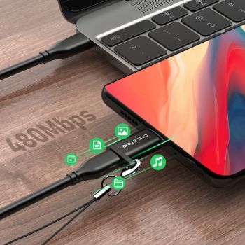 CABLETIME αντάπτορας USB Type-C σε USB Micro CMBF, μαύρος - Καλώδια