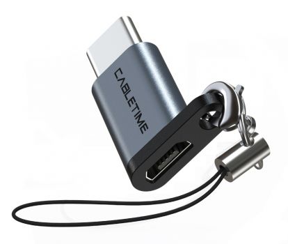 CABLETIME αντάπτορας USB Type-C σε USB Micro CMBF, γκρι - Καλώδια