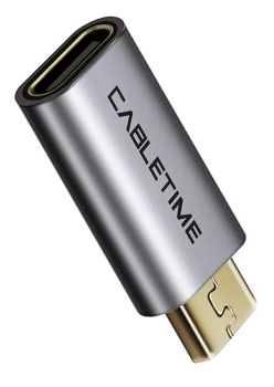 CABLETIME αντάπτορας OTG Micro USB σε USB Type-C C160, γκρι - Καλώδια