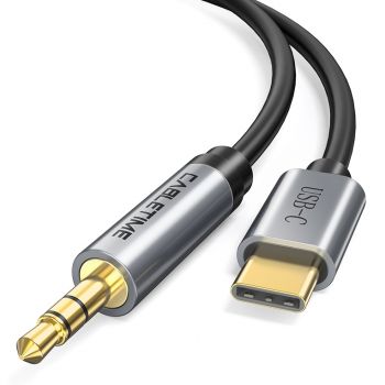CABLETIME καλώδιο AUX USB Type-C σε 3.5mm C160, 1m, μαύρο - Καλώδια